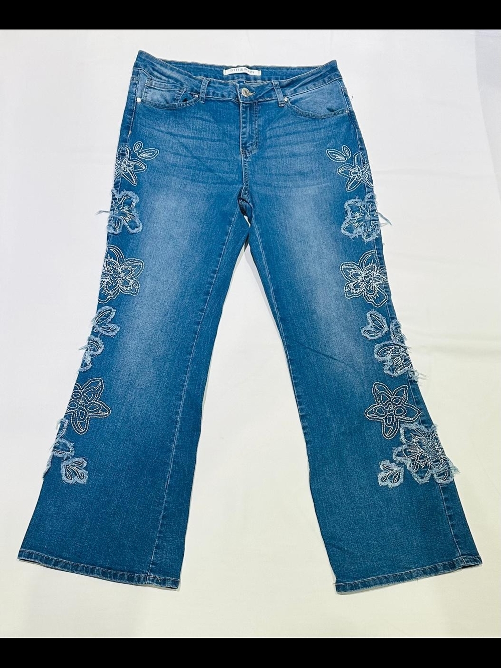NWT 9TH & Main Women's Blue Denim Jeans Size 16 Stretch Classic High Rise